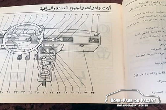 Manual em árabe do Passat Iraque
