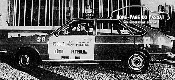 Passat 4 portas testado pela Polícia Militar do Paraná em 1975