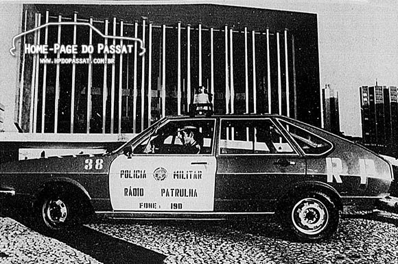 Passat 4 portas testado pela Polícia Militar do Paraná em 1975